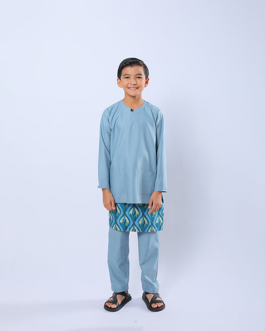 Bangsawan Baju Melayu Set Kids - DENIM