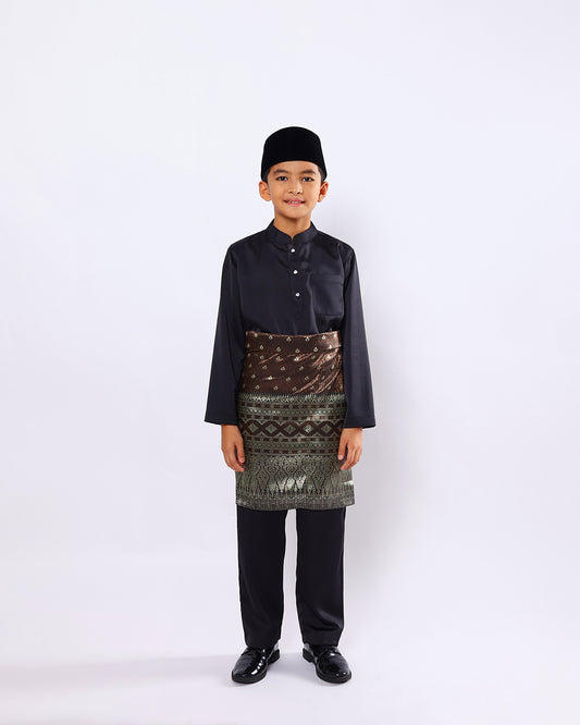 Mahkota Baju Melayu Set FS Kids - BLACK