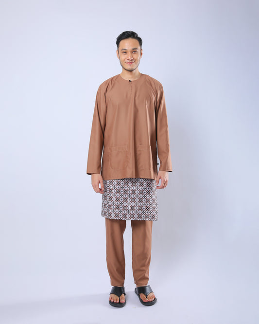 Bangsawan Baju Melayu Set Adults - BROWN