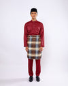 Mahkota Baju Melayu Set FS Adults - MAROON