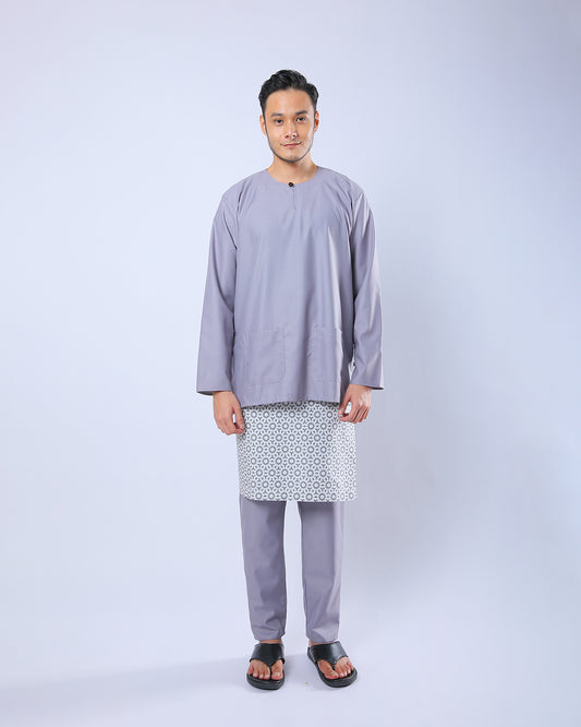 Bangsawan Baju Melayu Set Adults - SILVER