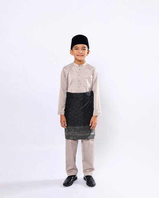 Mahkota Baju Melayu Set FS Kids - TAUPE