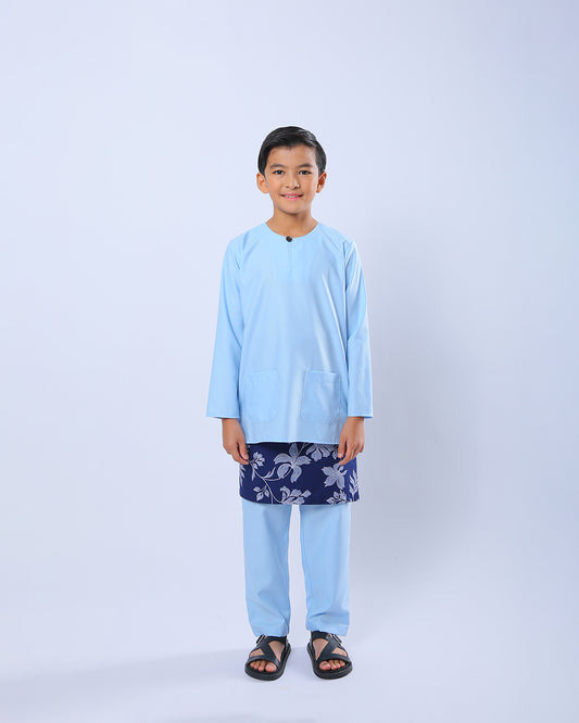 Bangsawan Baju Melayu Set Kids - LIGHT BLUE