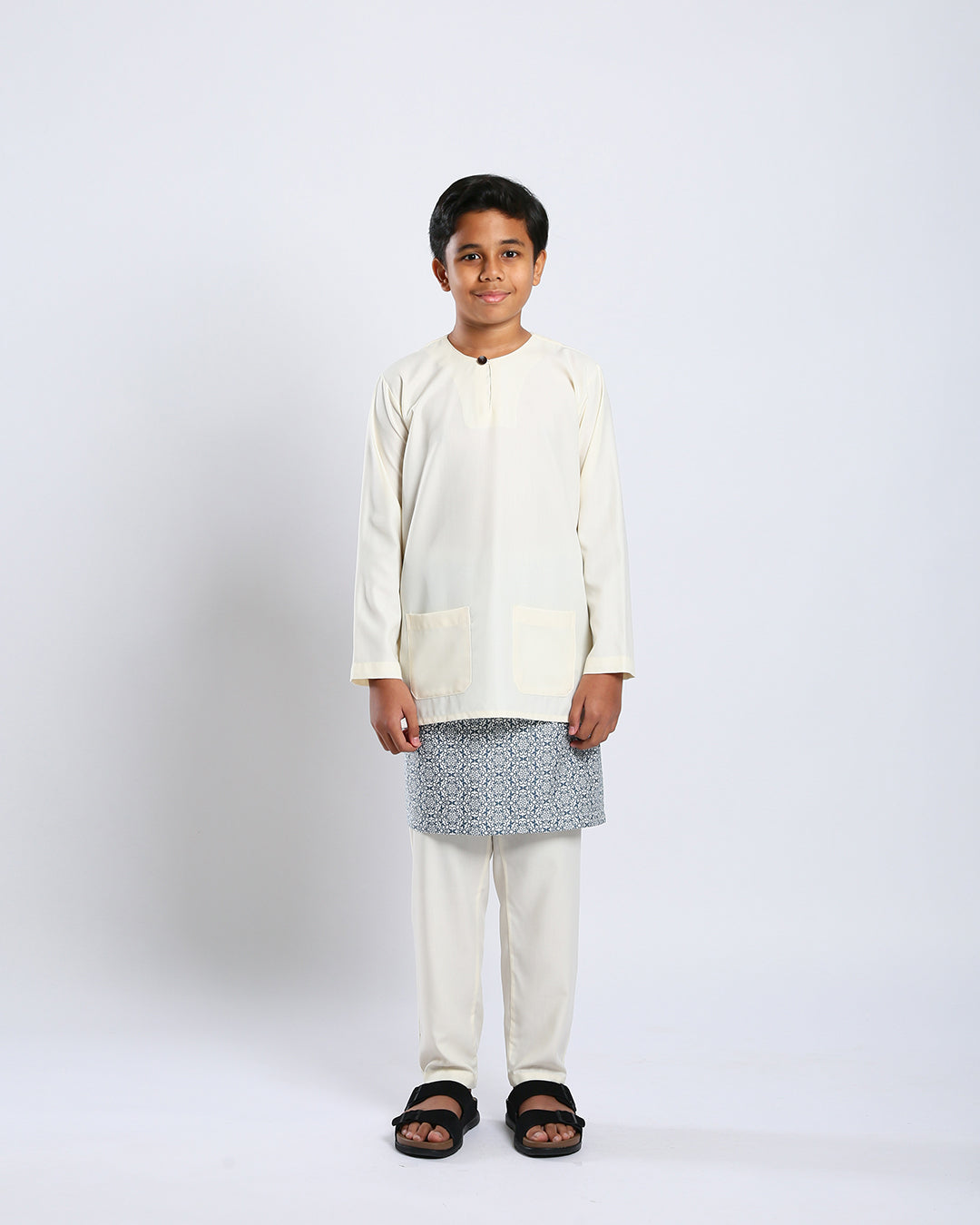 Bangsawan Baju Melayu Set Kids - CREAM