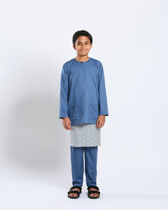 Bangsawan Baju Melayu Set Kids - TURQUOISE