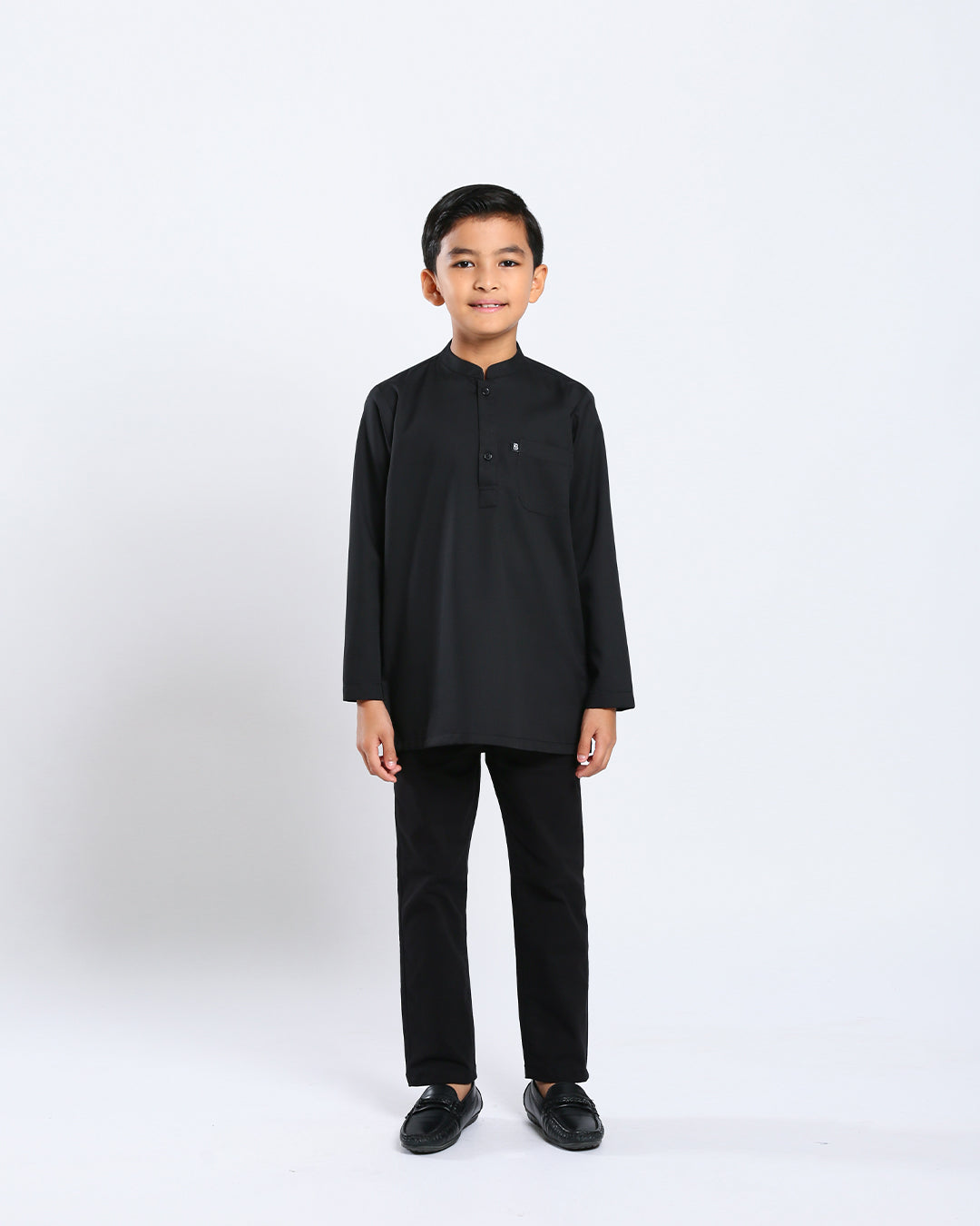 Sultan Baju Melayu Top Kids - BLACK