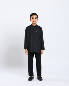 Sultan Baju Melayu Top Kids - BLACK