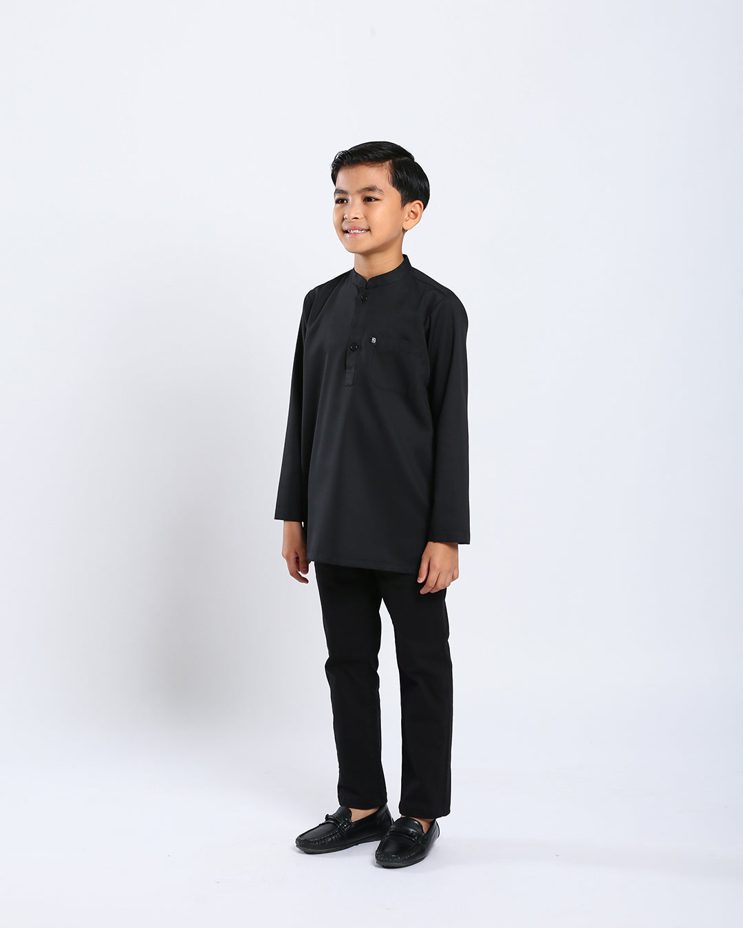 Sultan Baju Melayu Top Kids - BLACK