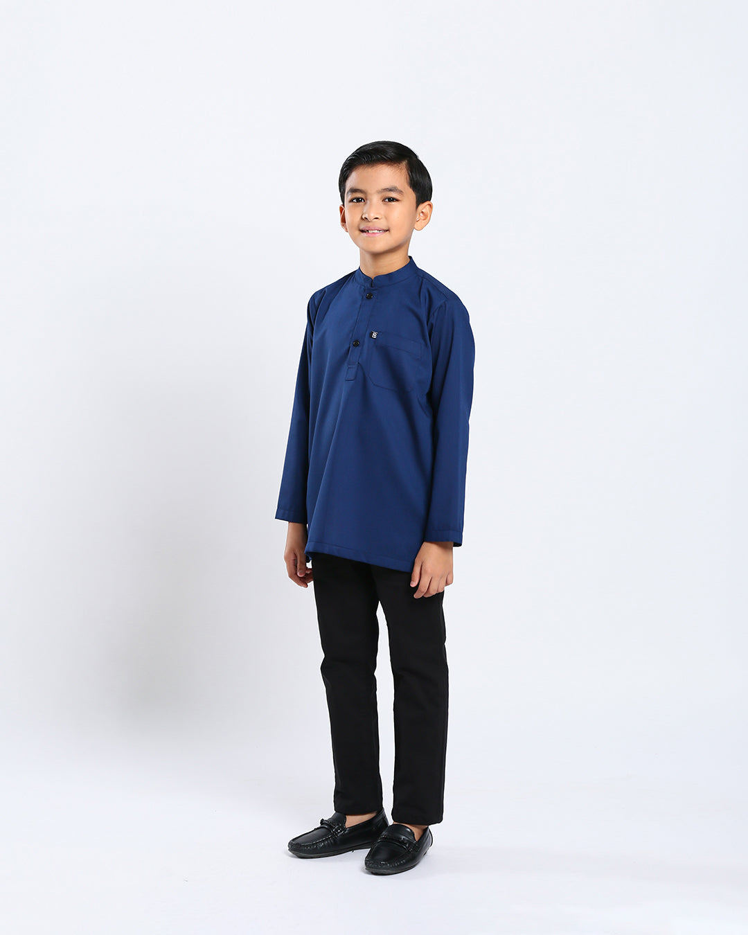 Sultan Baju Melayu Top Kids - NAVY