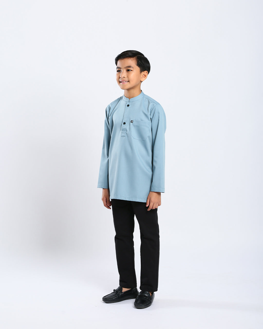 Sultan Baju Melayu Top Kids - DENIM