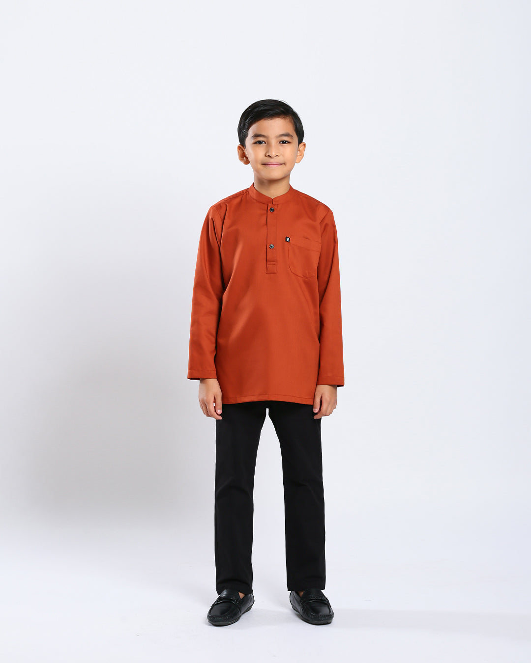 Sultan Baju Melayu Top Kids - BURNT ORANGE