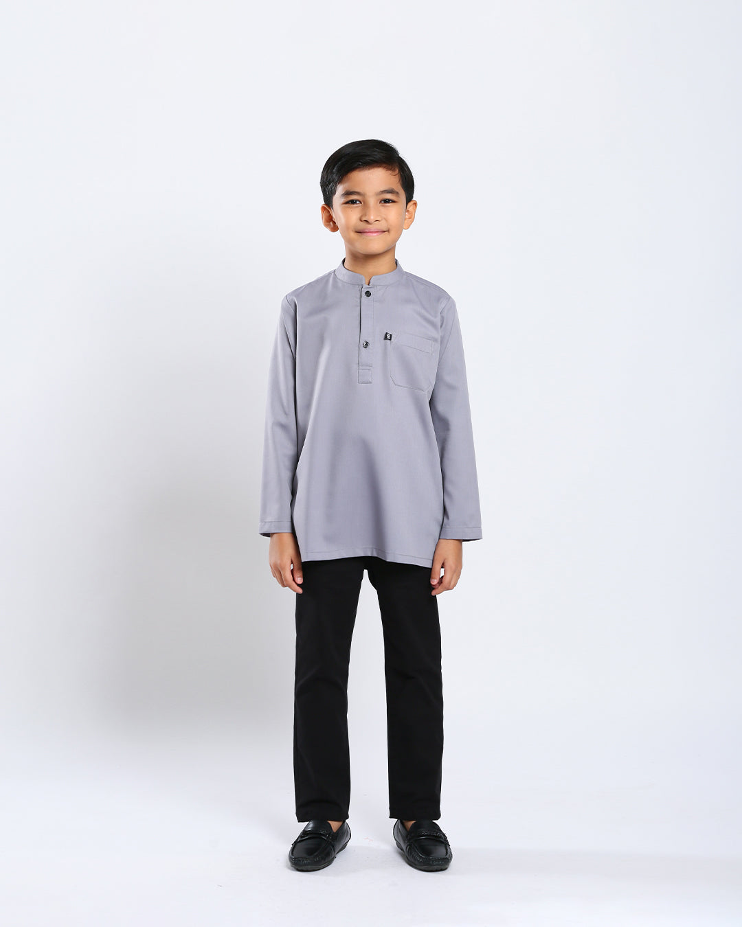 Sultan Baju Melayu Top Kids - SILVER