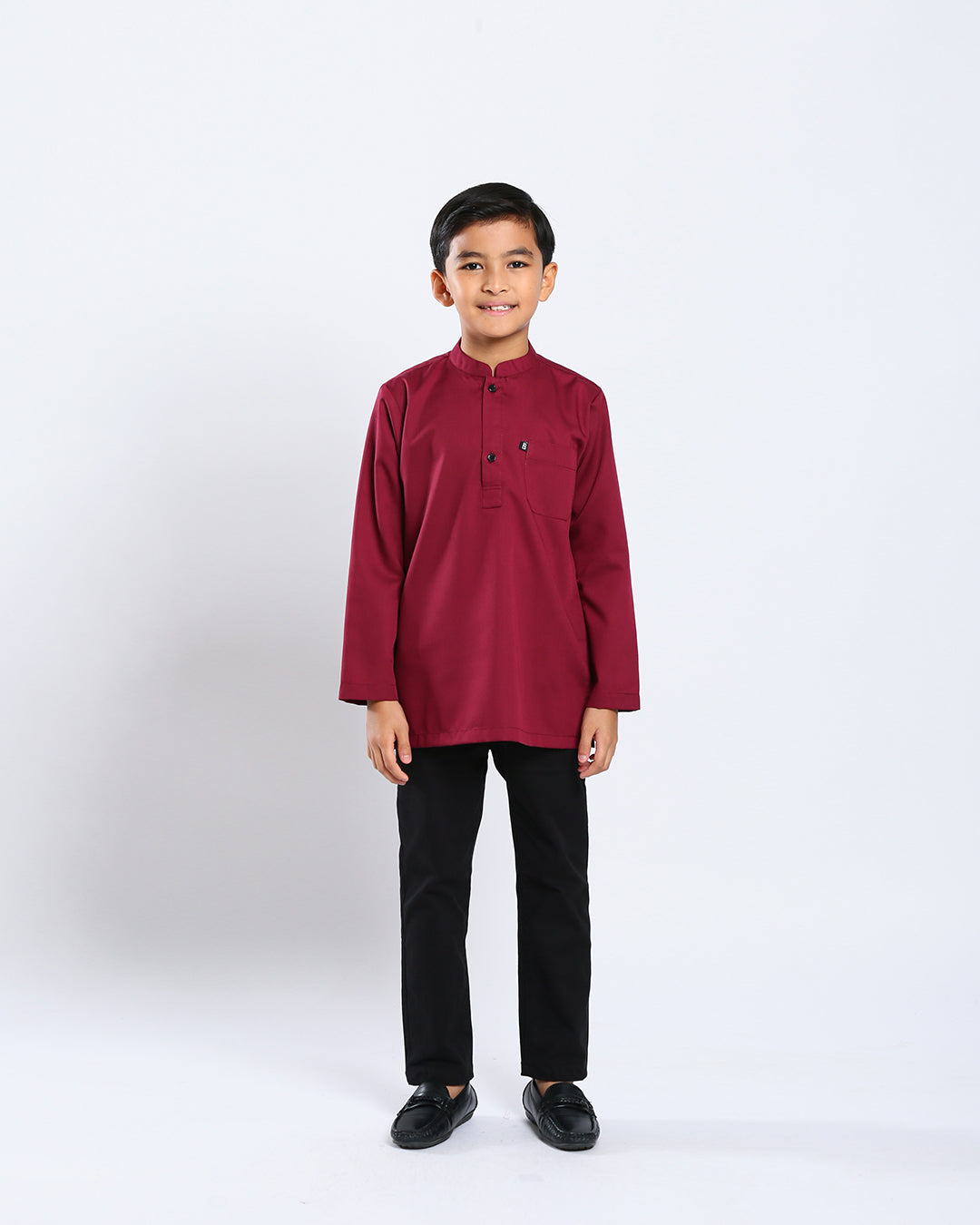 Sultan Baju Melayu Top Kids - MAROON