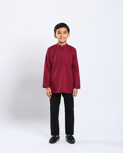 Sultan Baju Melayu Top Kids - MAROON