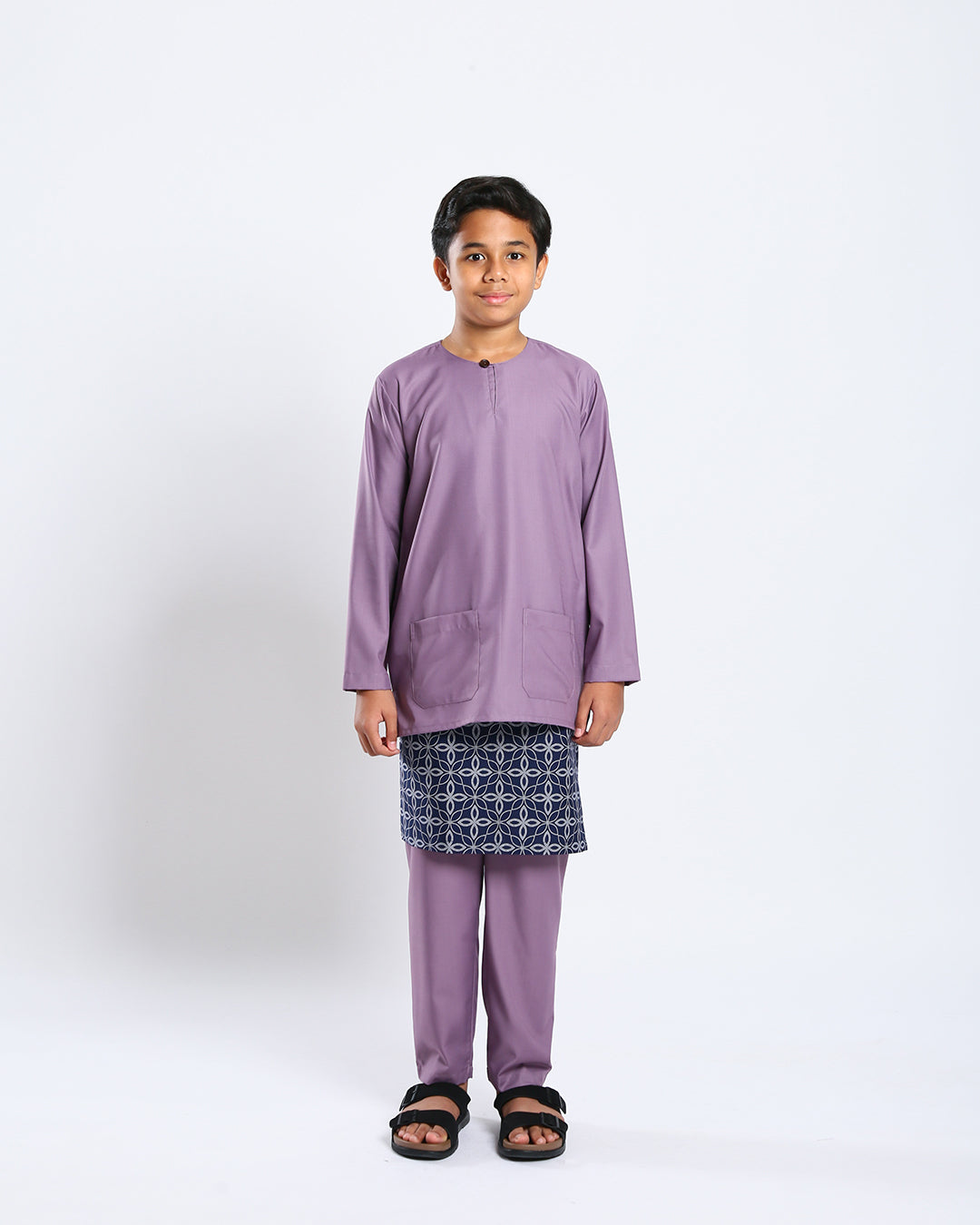 Bangsawan Baju Melayu Set Kids - PURPLE