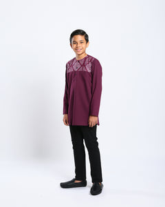 Aristocrat 3.0 Kurta Kids - BURGUNDY