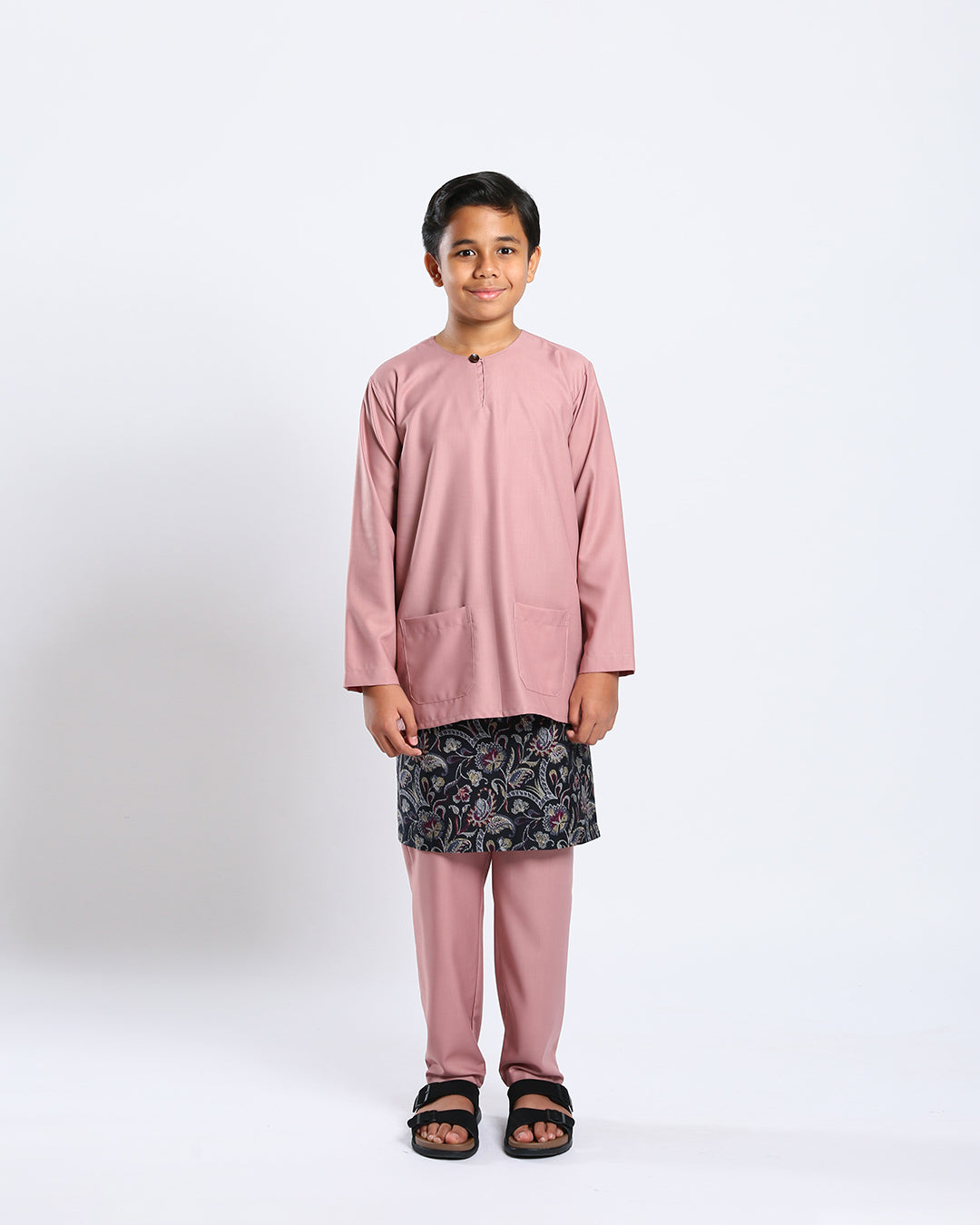 Bangsawan Baju Melayu Set Kids - DUSTY PURPLE