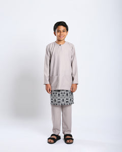 Bangsawan Baju Melayu Set Kids - TAUPE