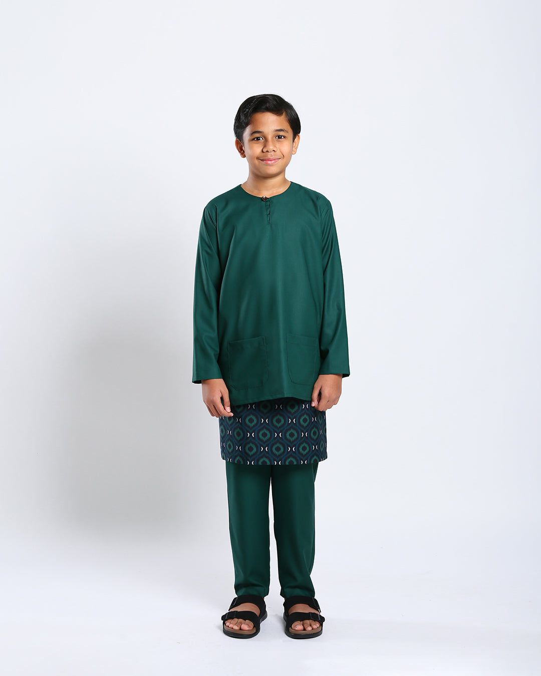 Bangsawan Baju Melayu Set Kids - EMERALD