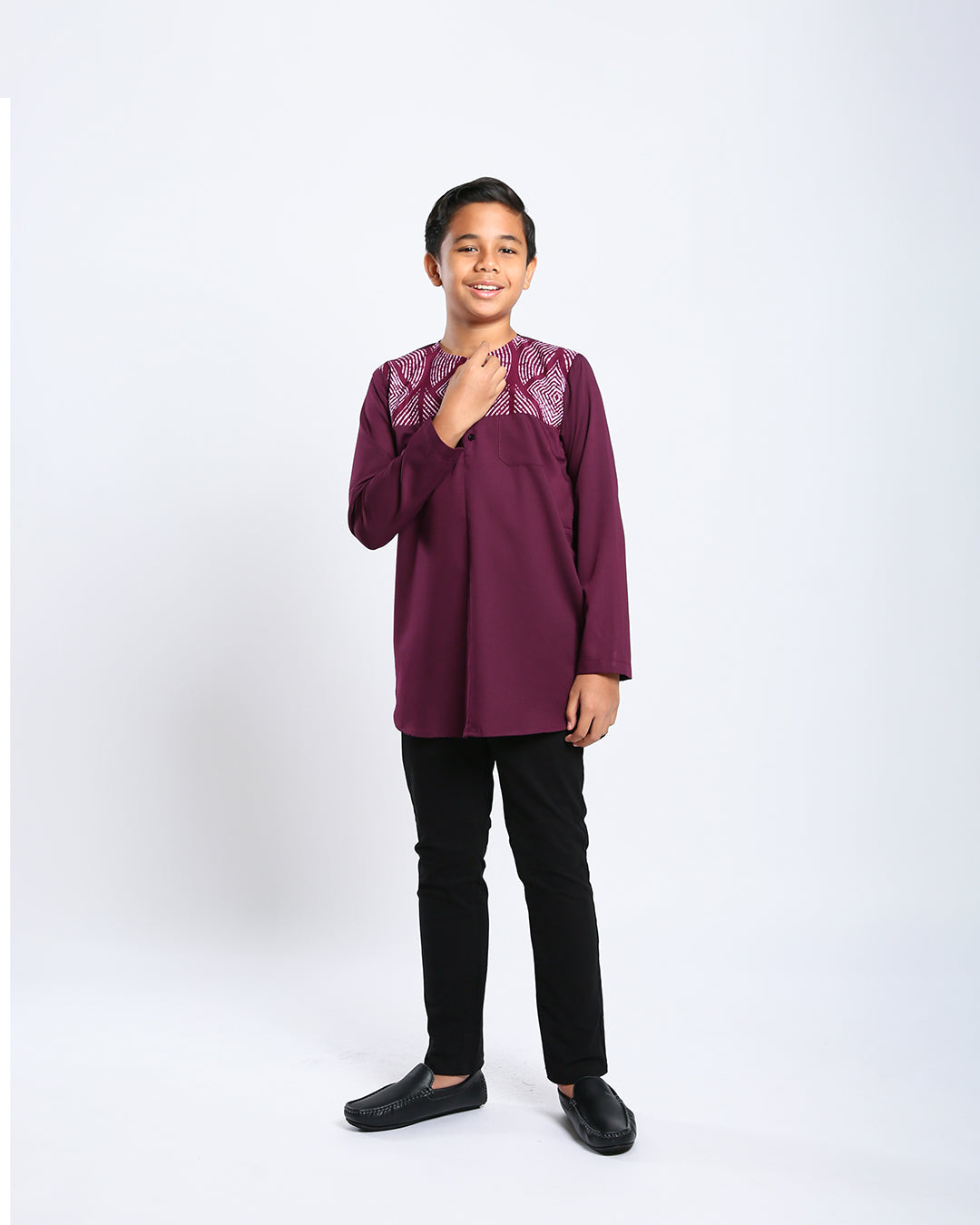 Aristocrat 3.0 Kurta Kids - BURGUNDY