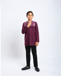 Aristocrat 3.0 Kurta Kids - BURGUNDY