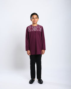 Aristocrat 3.0 Kurta Kids - BURGUNDY