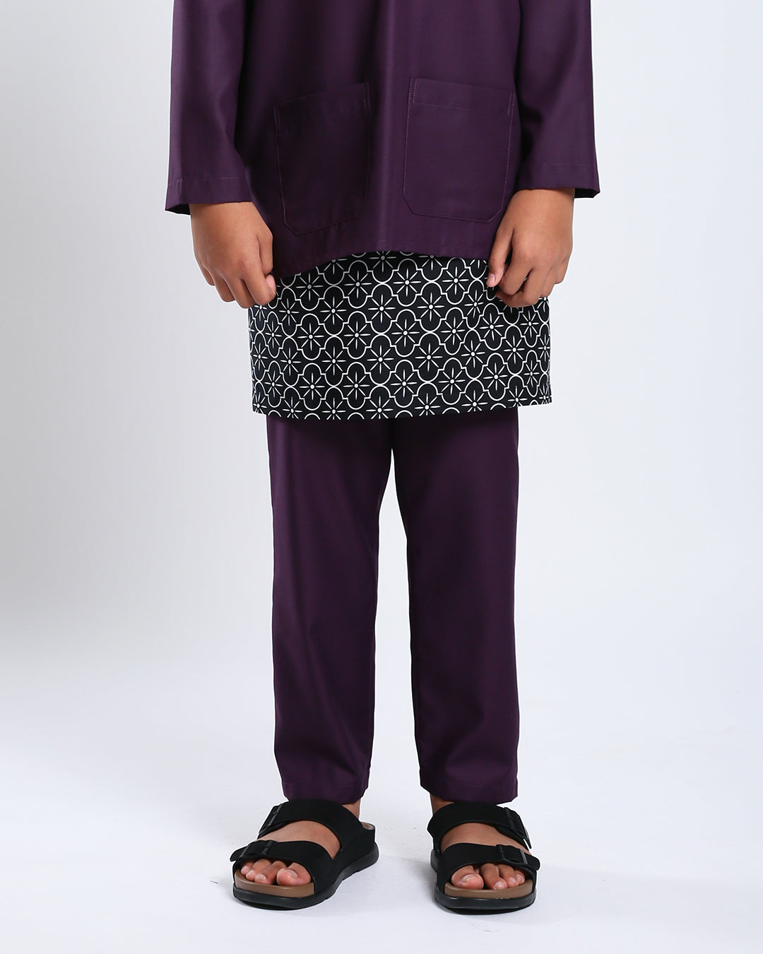 Bangsawan Baju Melayu Set Kids - ROYAL PURPLE