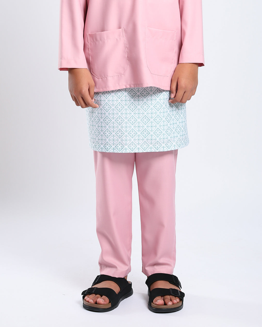 Bangsawan Baju Melayu Set Kids - DUSTY PINK