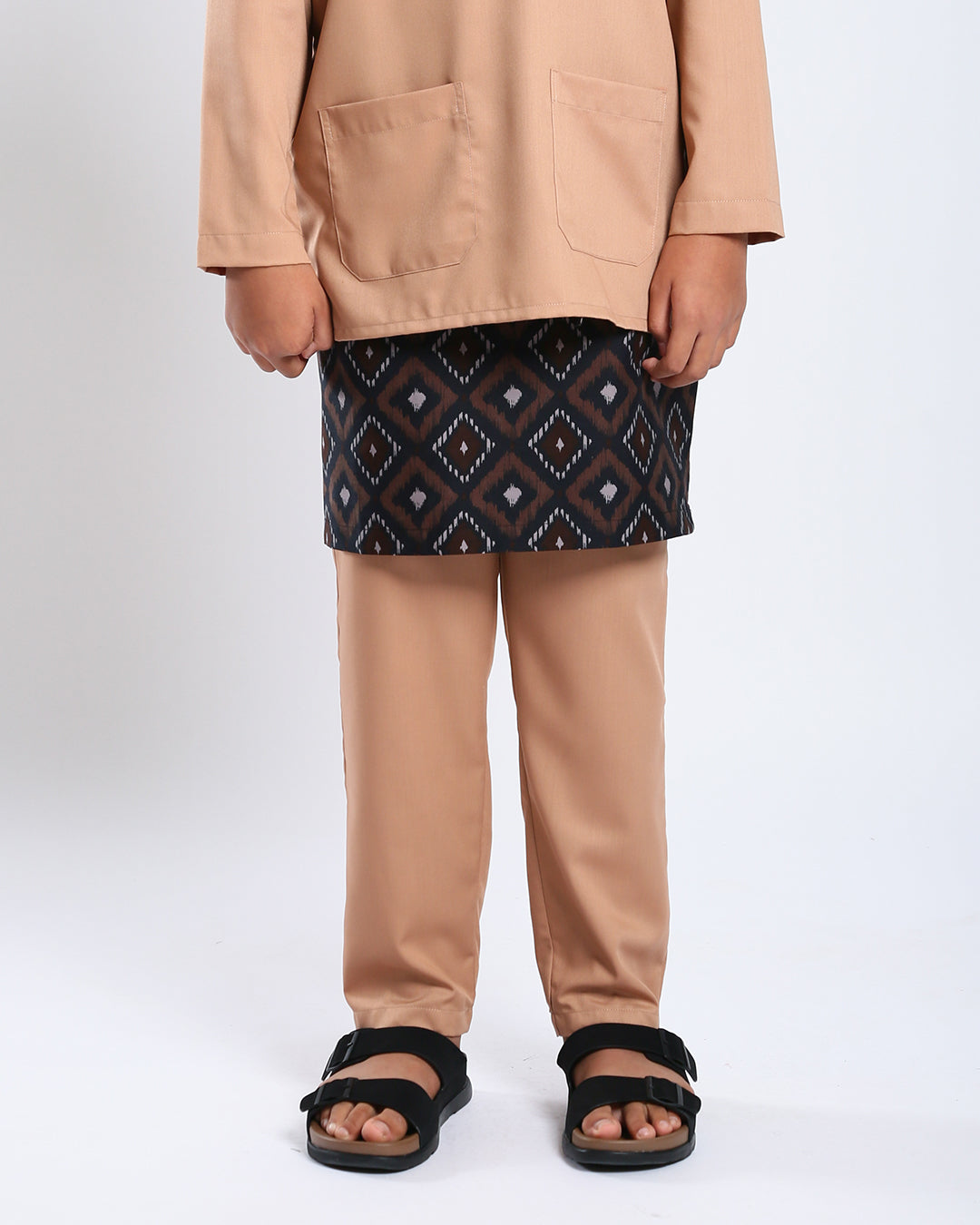 Bangsawan Baju Melayu Set Kids - LIGHT ORANGE