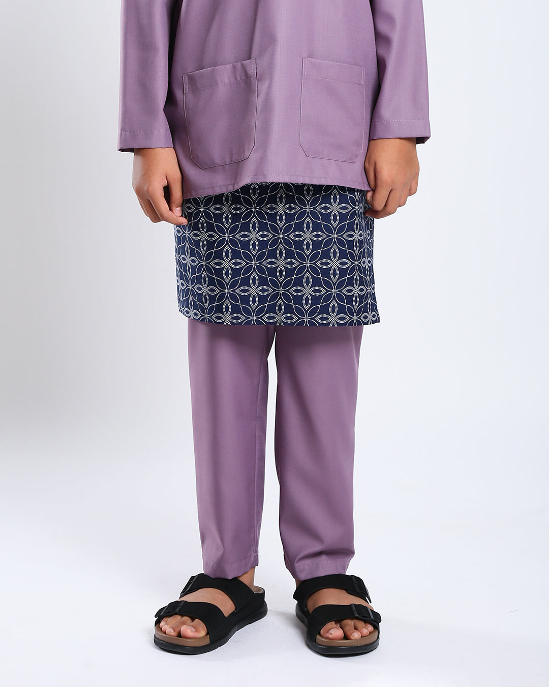 Bangsawan Baju Melayu Set Kids - PURPLE