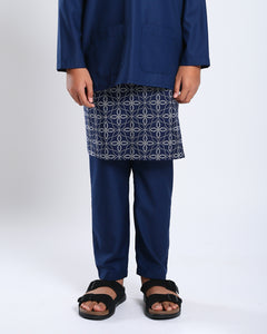 Bangsawan Baju Melayu Set Kids - NAVY