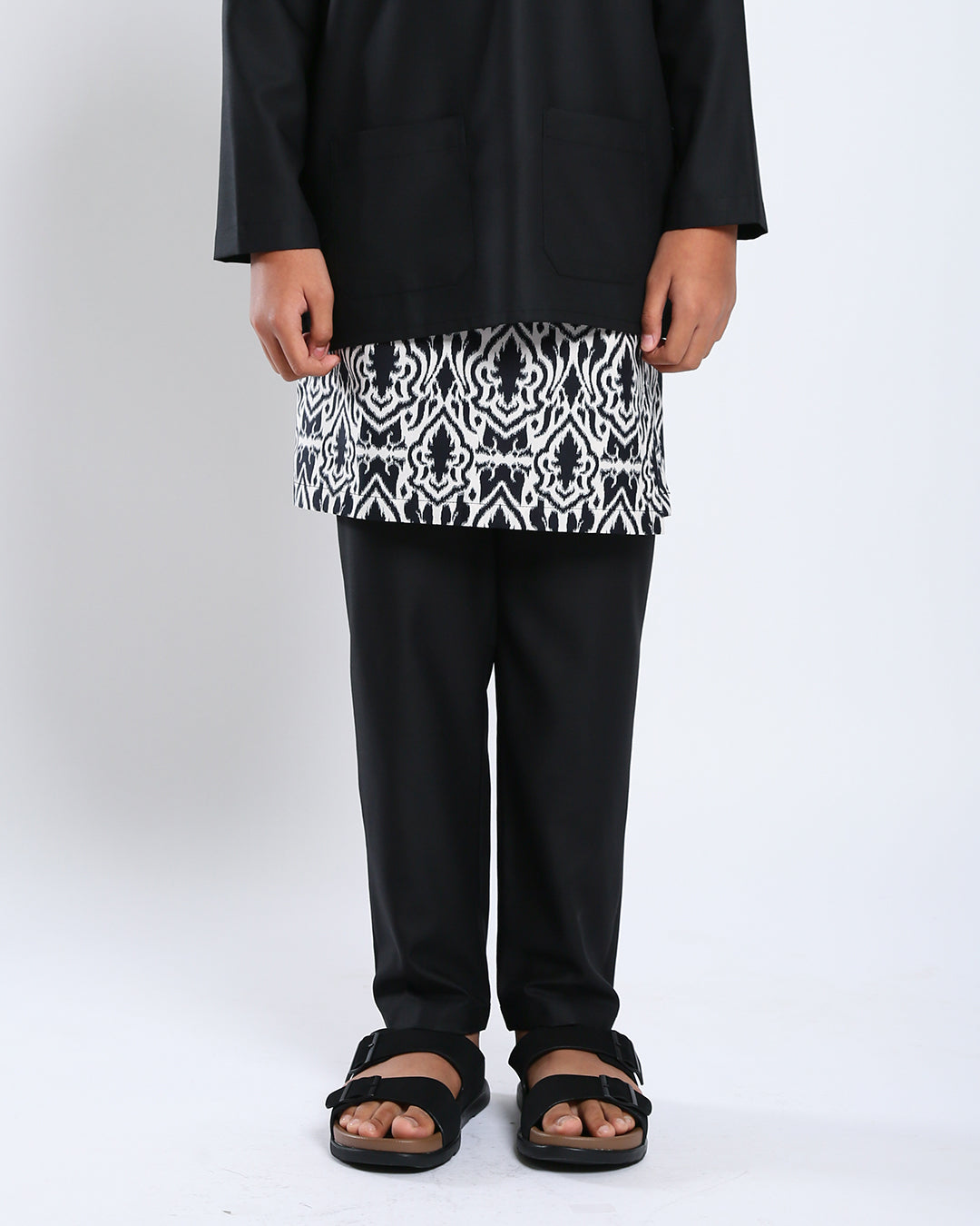 Bangsawan Baju Melayu Set Kids - BLACK