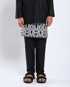 Bangsawan Baju Melayu Set Kids - BLACK