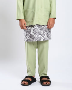 Bangsawan Baju Melayu Set Kids - LIME