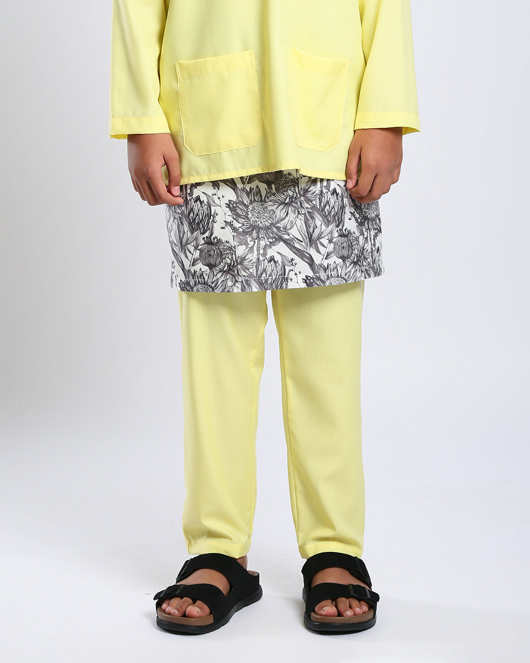 Bangsawan Baju Melayu Set Kids - LIGHT YELLOW