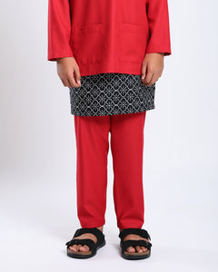 Bangsawan Baju Melayu Set Kids - RED