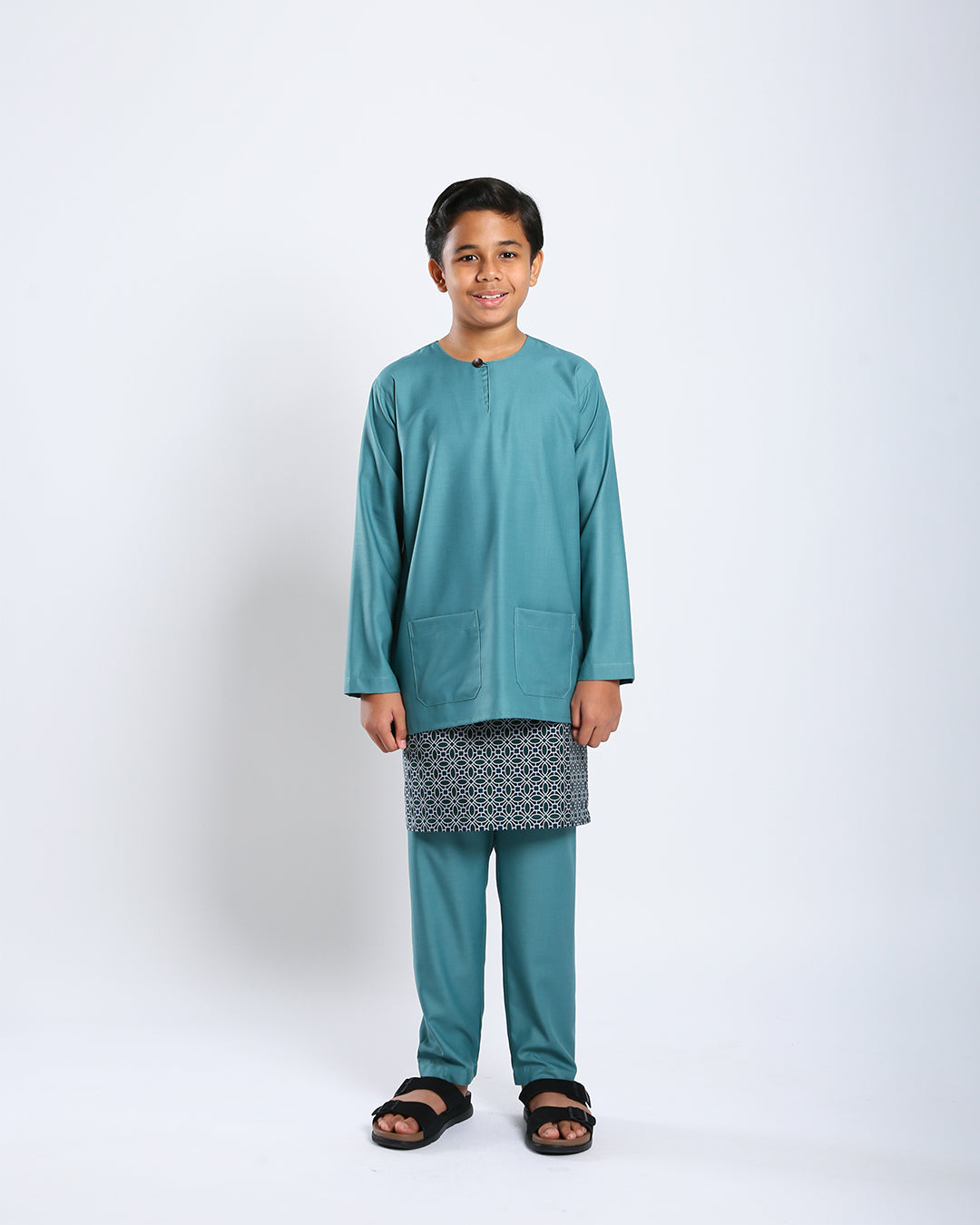 Bangsawan Baju Melayu Set Kids - TEAL