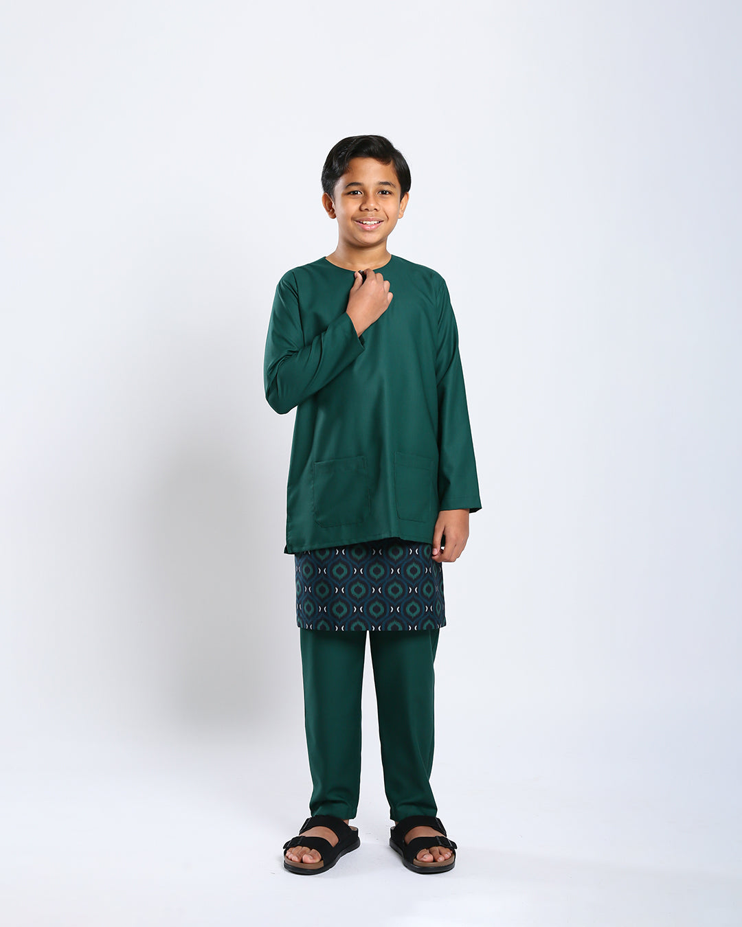 Bangsawan Baju Melayu Set Kids - EMERALD