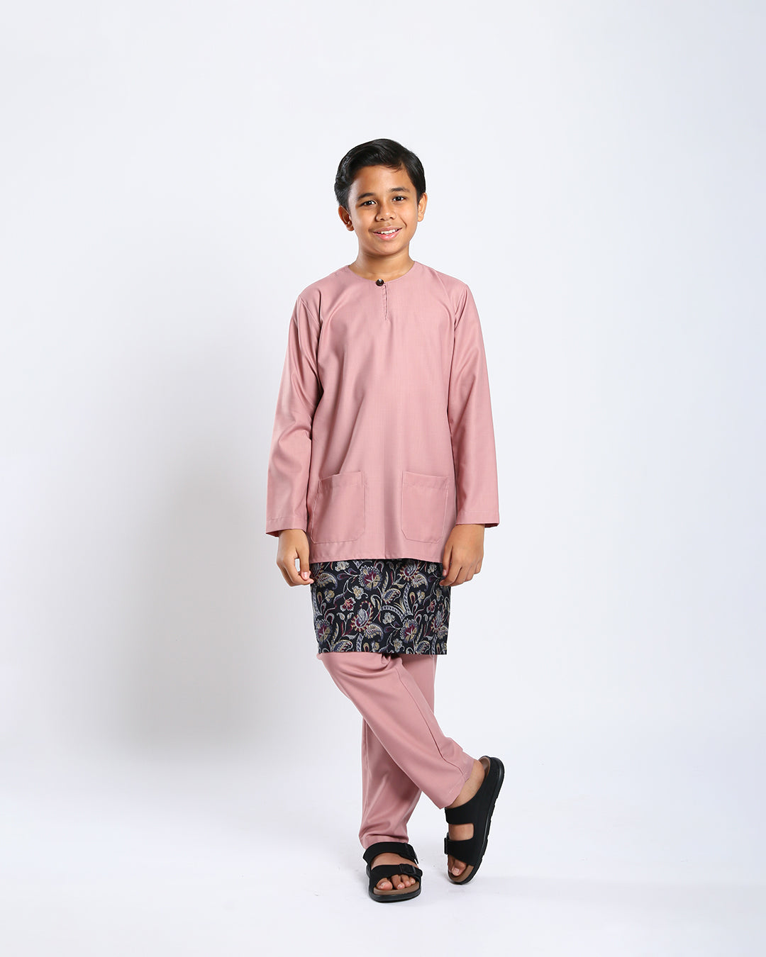 Bangsawan Baju Melayu Set Kids - DUSTY PURPLE