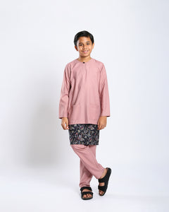 Bangsawan Baju Melayu Set Kids - DUSTY PURPLE