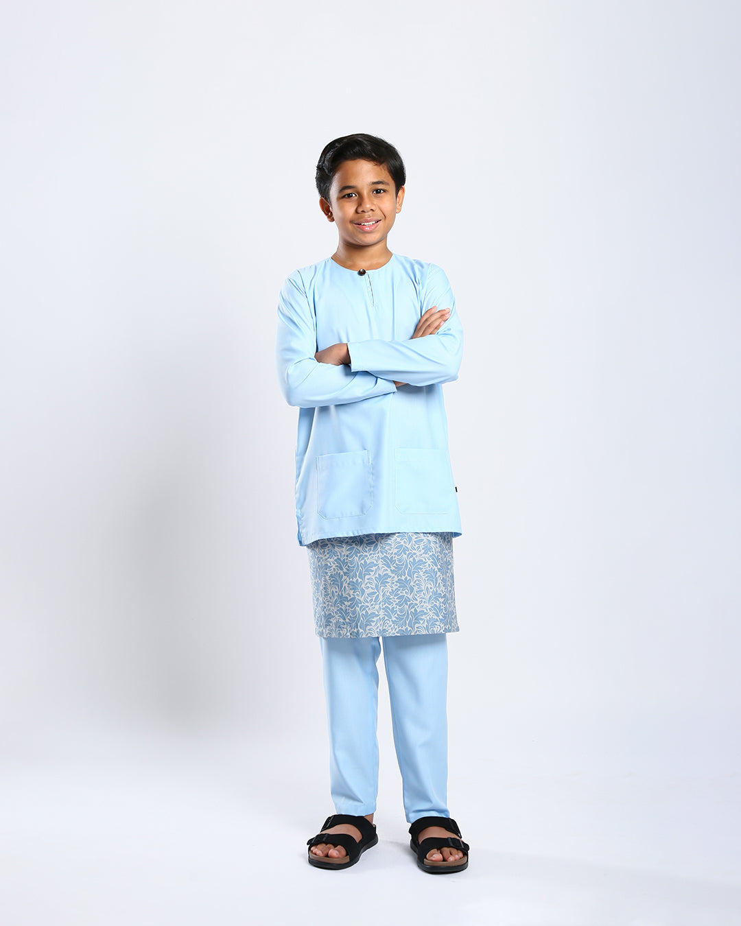 Bangsawan Baju Melayu Set Kids - LIGHT BLUE