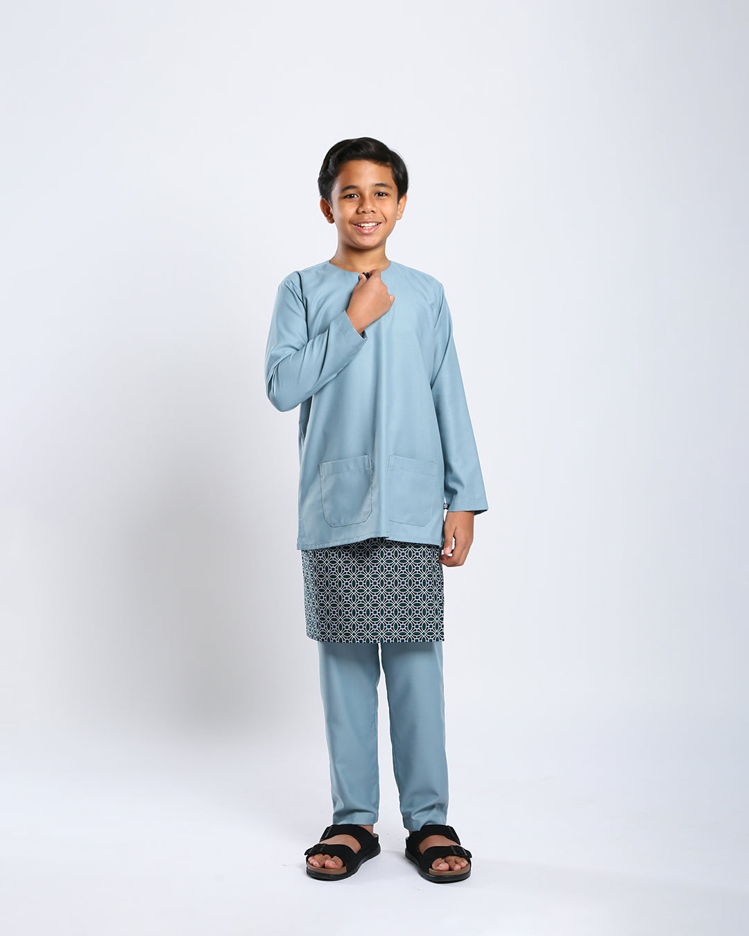 Bangsawan Baju Melayu Set Kids - DENIM