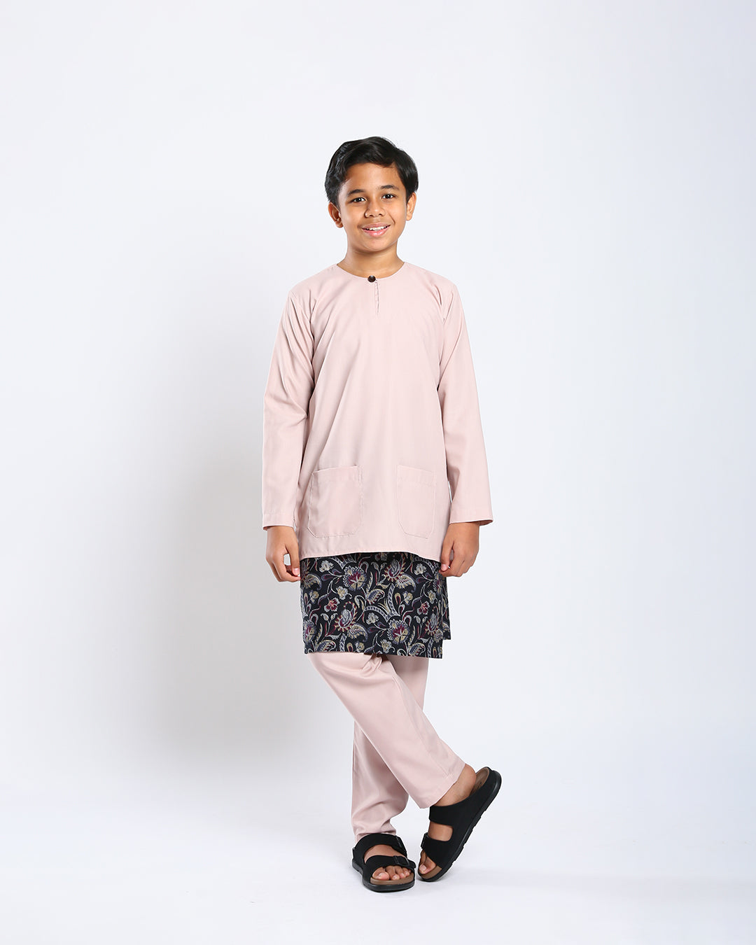 Bangsawan Baju Melayu Set Kids - BEIGE