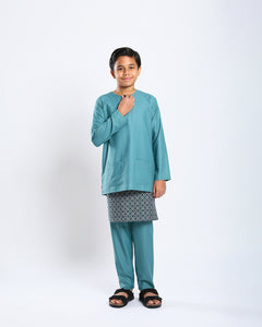 Bangsawan Baju Melayu Set Kids - TEAL