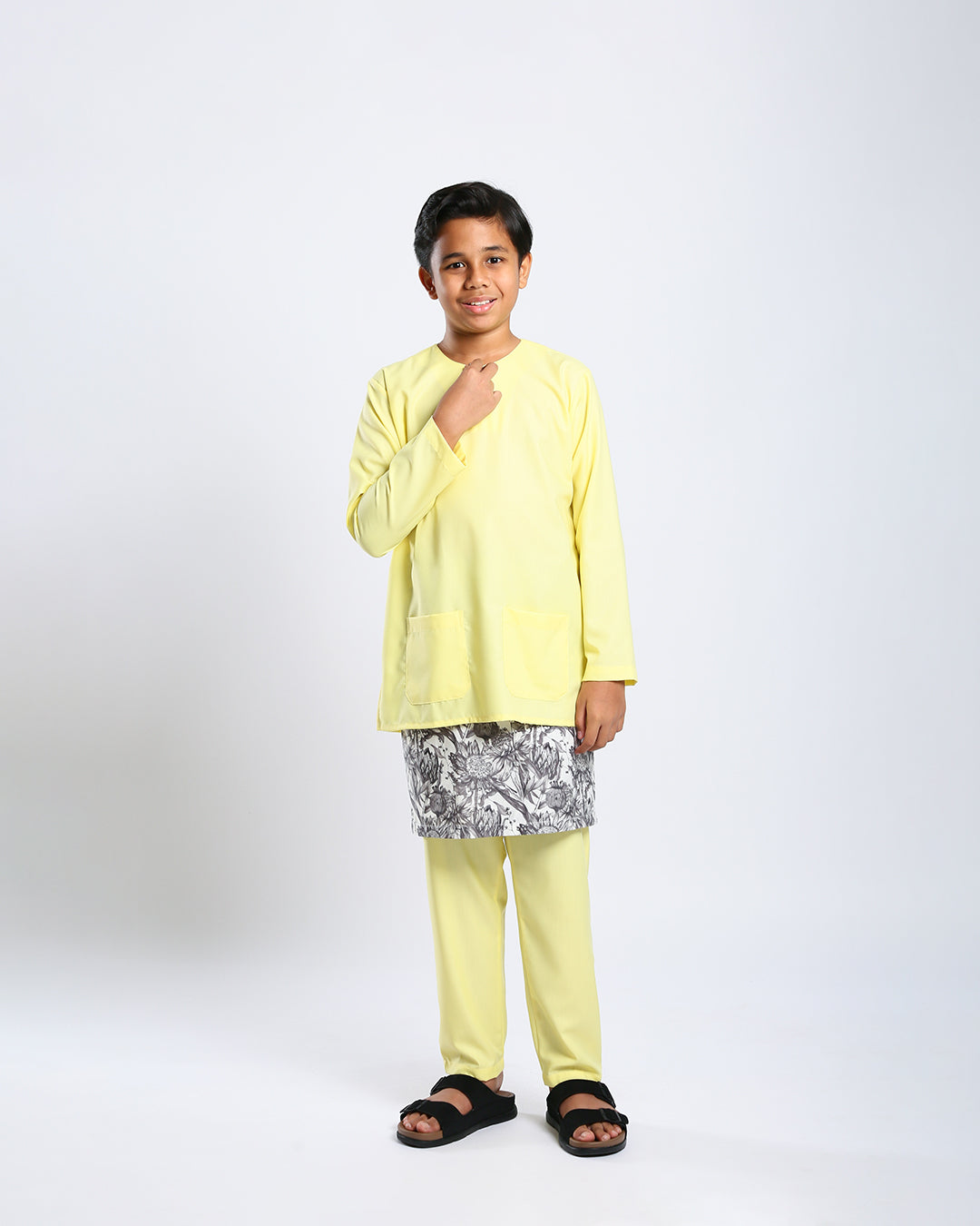 Bangsawan Baju Melayu Set Kids - LIGHT YELLOW