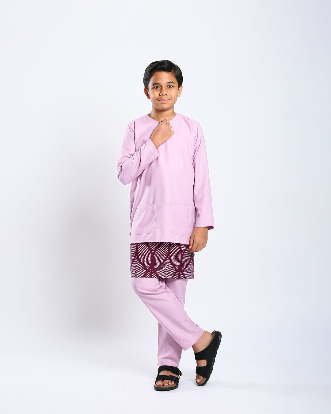 Bangsawan Baju Melayu Set Kids - LILAC