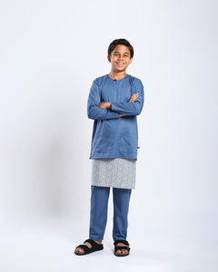 Bangsawan Baju Melayu Set Kids - TURQUOISE