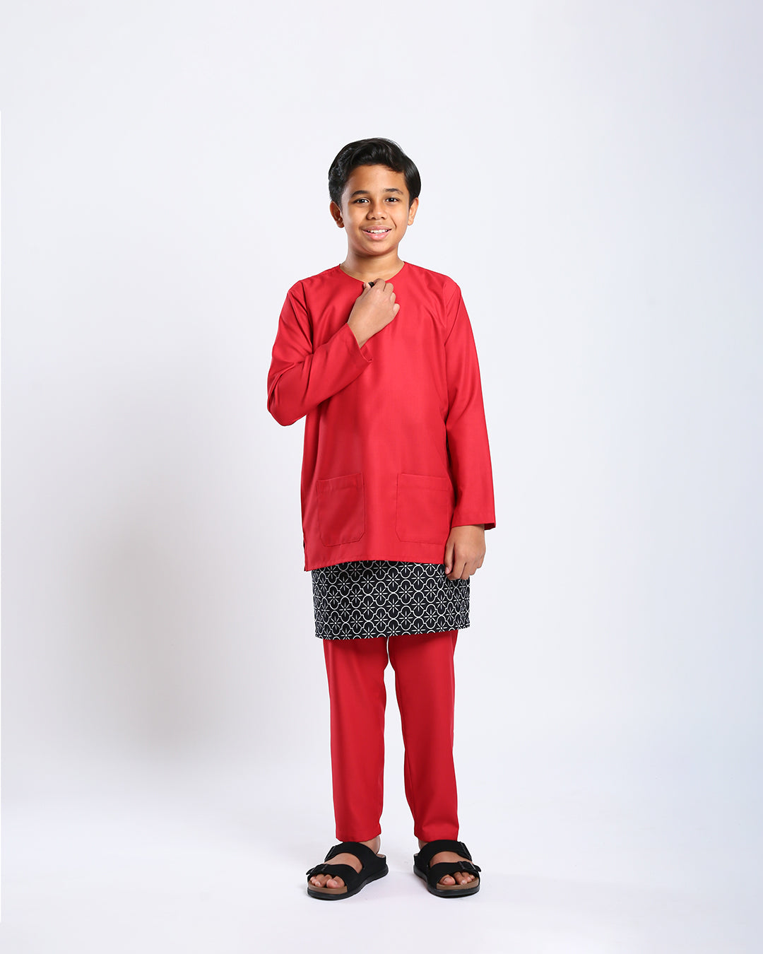 Bangsawan Baju Melayu Set Kids - RED