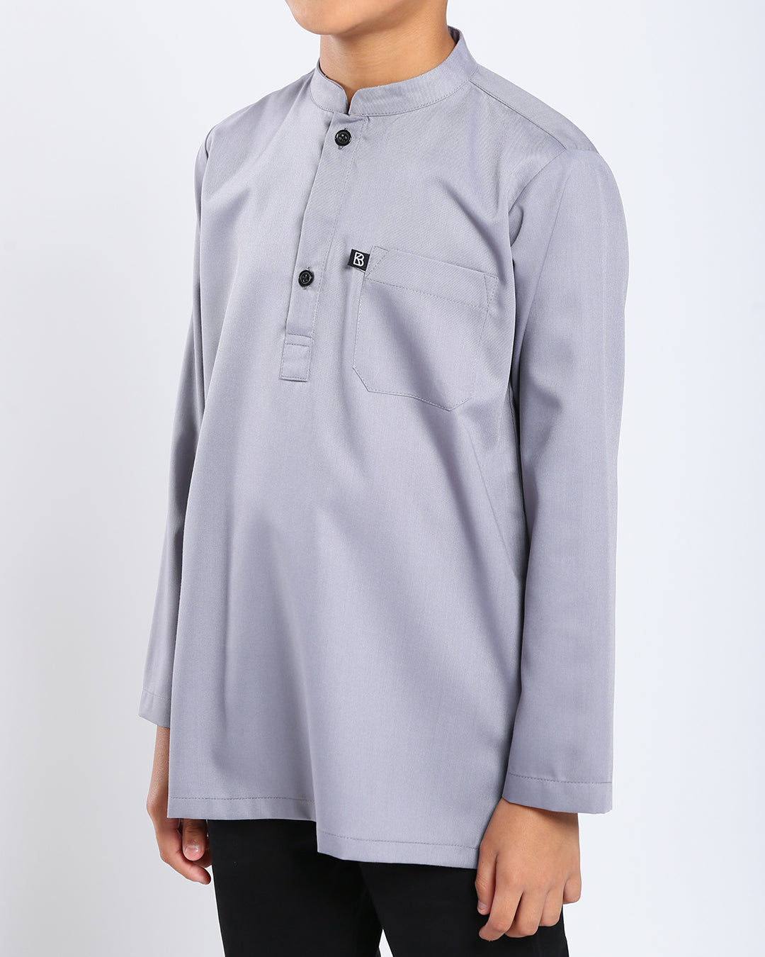 Sultan Baju Melayu Top Kids - SILVER