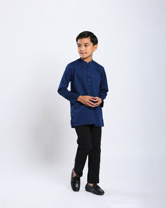 Sultan Baju Melayu Top Kids - NAVY